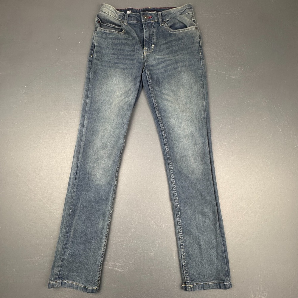 Tommy Hilfiger Girls 14 Blue Stretch Skinny Denim Jeans Classic Fit Casual Wear